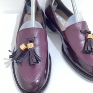 Designer leather loafers